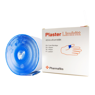 Limfritt plaster Pharmafix 6cmx4,5m blå