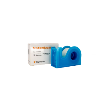 Medisinsk tape Pharmafiks med dispenser 2,5cmx9m 